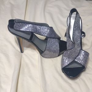 Silver snakeskin cross band